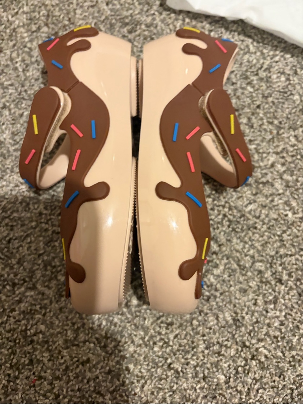 FINAL⬇️NWB RARE Mini Melissa Brown Donut Mary Jane Shoes with Pink Insole - Picture 6 of 9